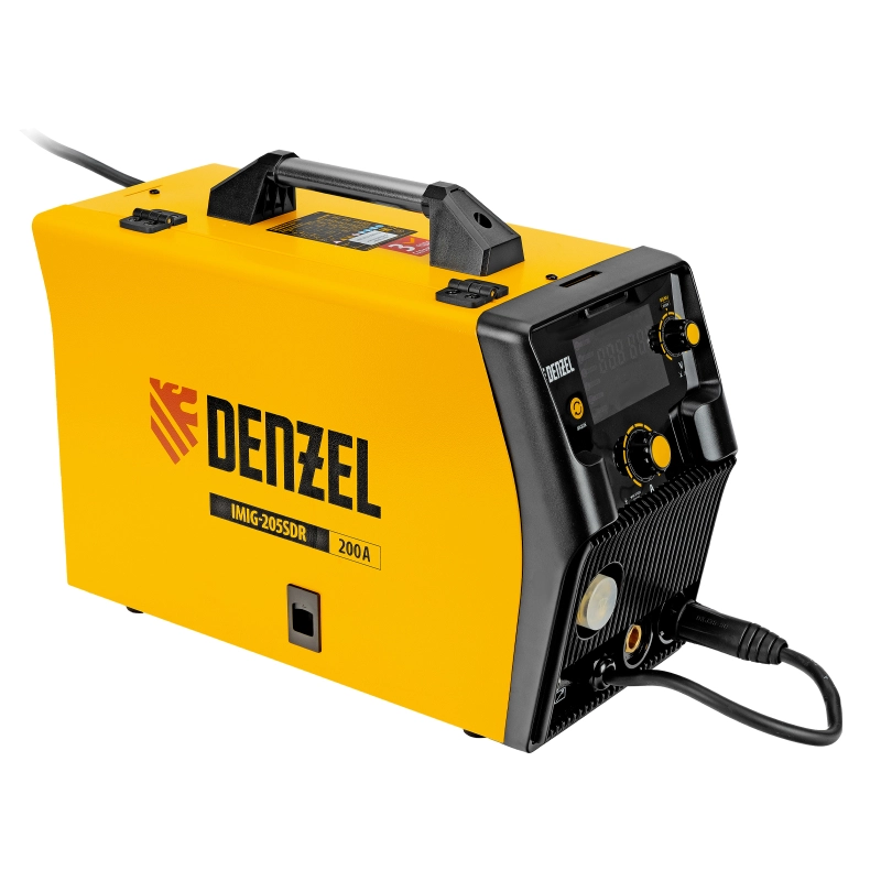 Аппарат инвертор. полуавтомат. cварки IMIG-205SDR, 200 А, ПВ 60%, катушка 5 кг Denzel (94364)