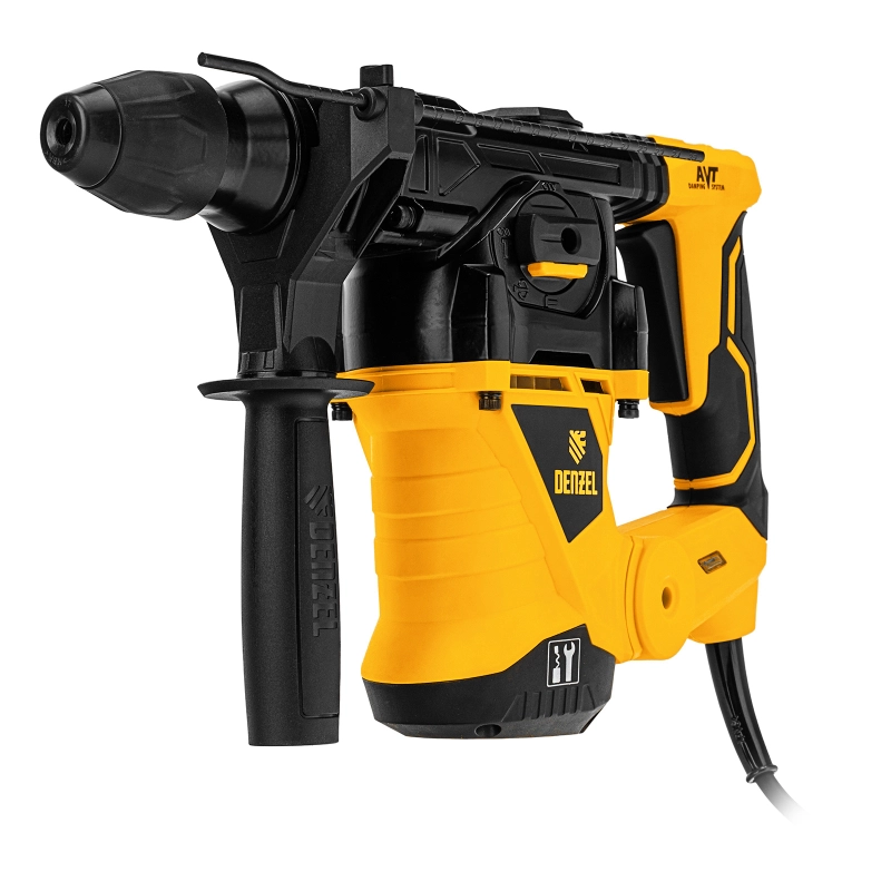 Перфоратор электрический RHV-1250-30, SDS-plus, 1250 Вт, 5 Дж, 3 плюс 1 режим Denzel (26612)