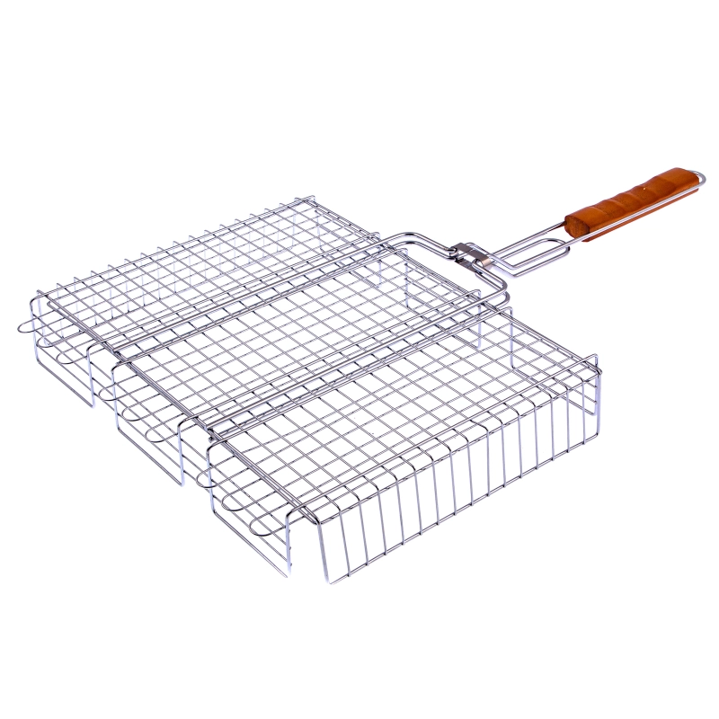 Решетка гриль 315 х 410 х 70 мм, объемная, хромированная Camping Palisad (69562)