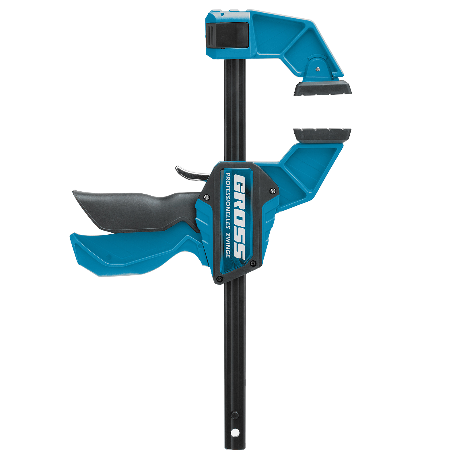 Струбцина реечная, быстрозажимная, пистолетного типа, пошаговый механизм, пластиковый корпус, 150 мм Gross (20700)