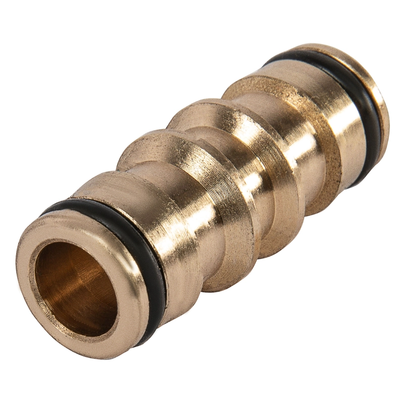 Набор для соединения шлангов 3/4, переходник, 2 соединителя, аквастоп, латунный Palisad (66211)