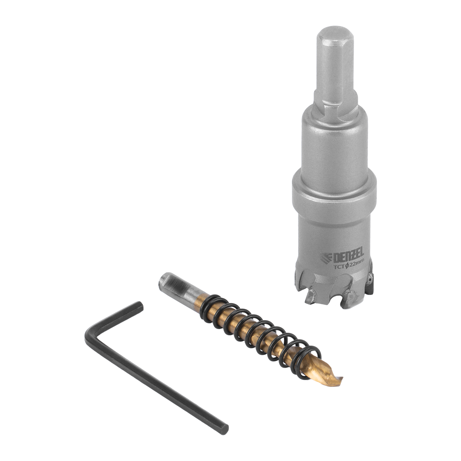 Коронка по металлу твердосплавная, 22 мм Denzel (724004)