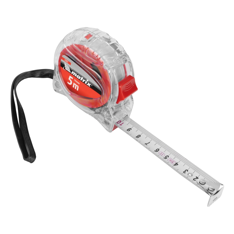 Рулетка Crystal,5 м х 19 мм,корпус из поликарбоната Matrix (31072)