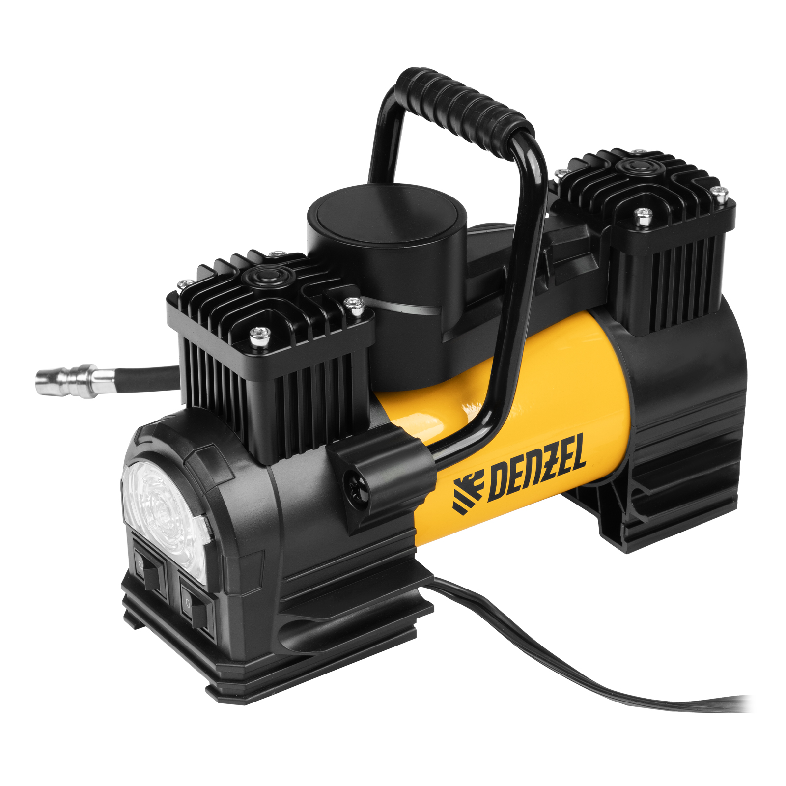 Компрессор автомобильный AC-75, 12 В, 10 атм., 75 л/мин, LED Denzel (58051)