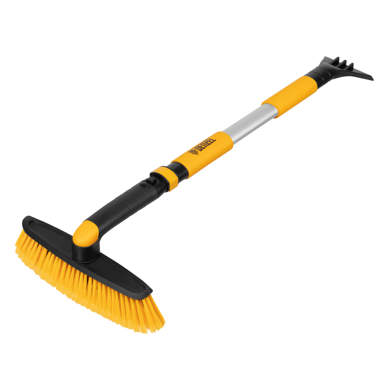 Щетка-сметка со скребком, телескоп, поворотная голова, 750-1120 мм Denzel (55326)