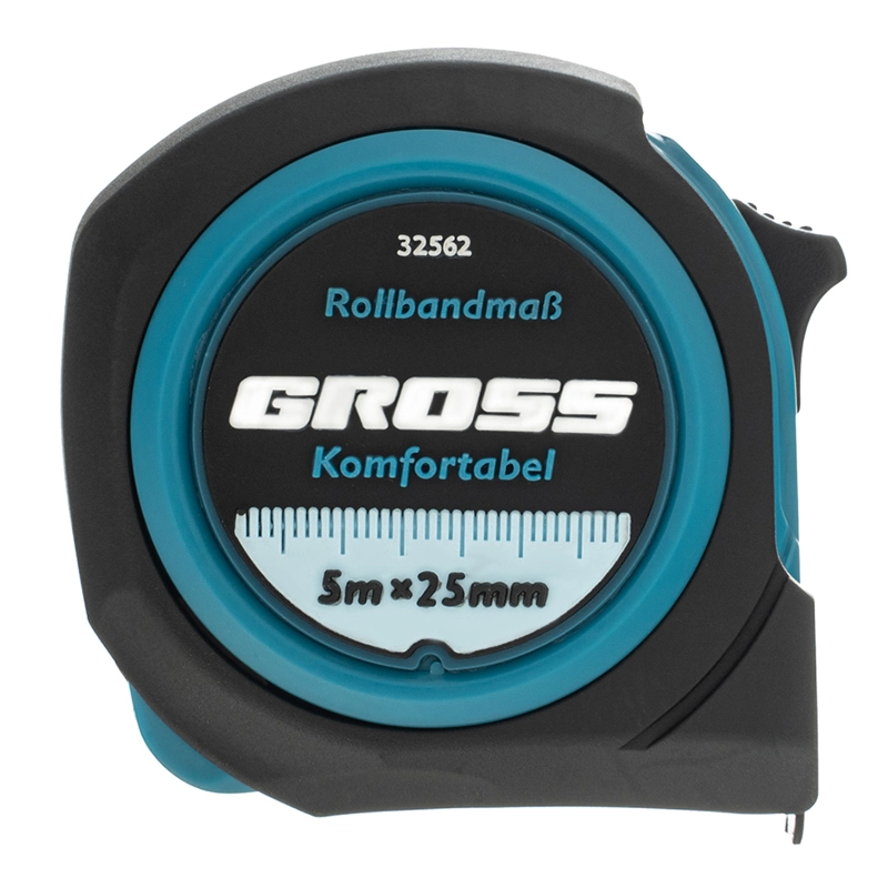 Рулетка Komfortabel 5 м х 25 мм,обрезиненный корпус Gross (32562)