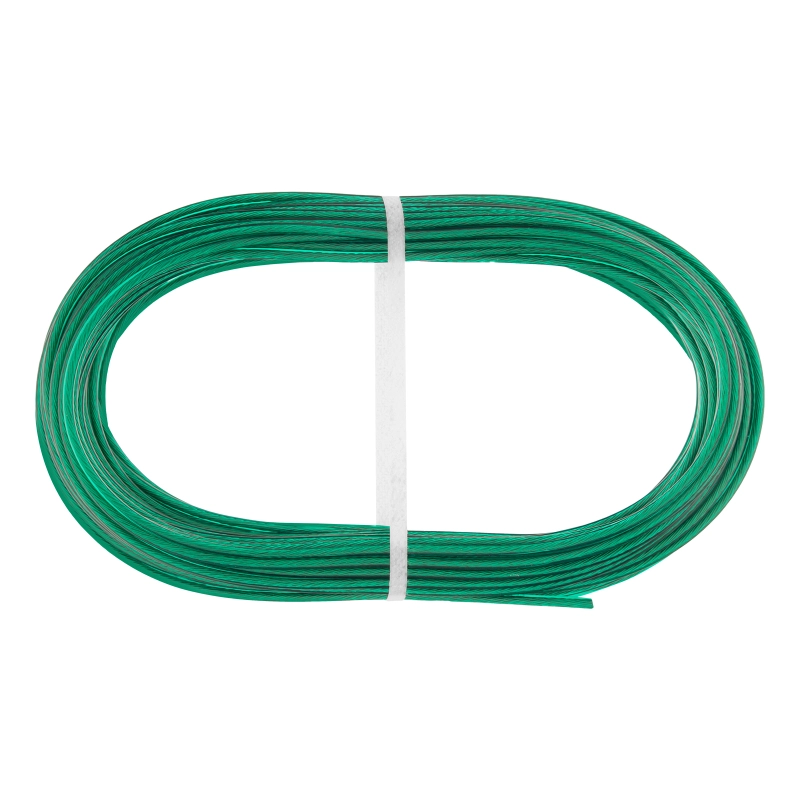 Трос металлополимерный зеленый ПР-3.0, толщина 3.0 мм, моток 20 метров Сибртех (47647)