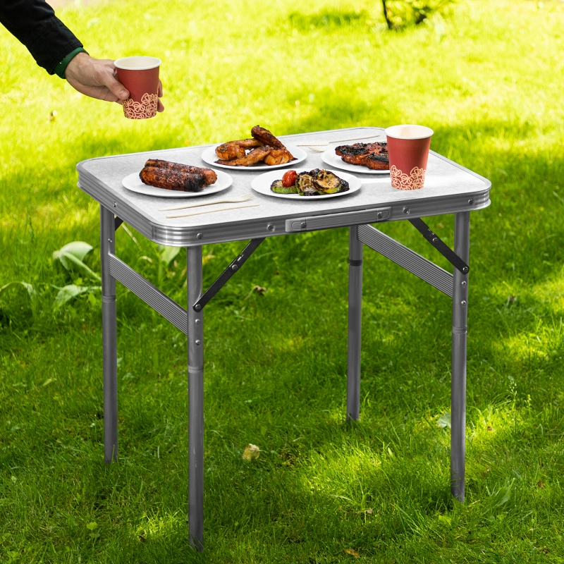 Стол складной алюминиевый, столешница МДФ, 600 х 450 х 250/590 Camping Palisad (69582)