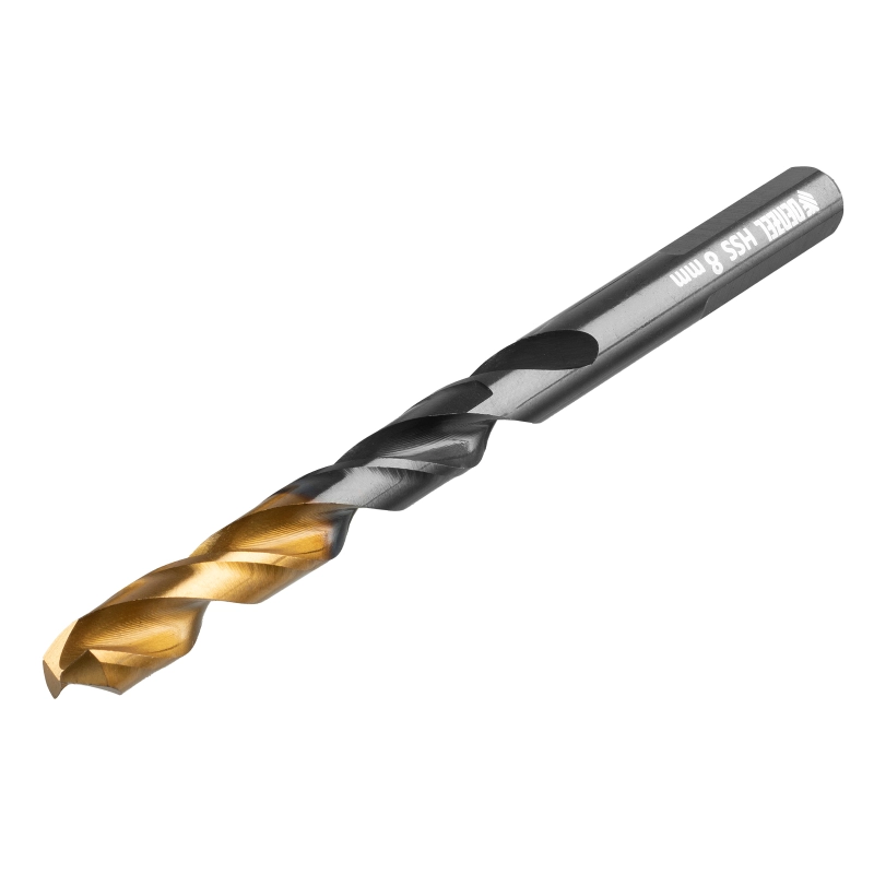 Сверло по металлу, 8 мм, HSS-Tin, Golden Tip, 8 шт. Denzel (717219)