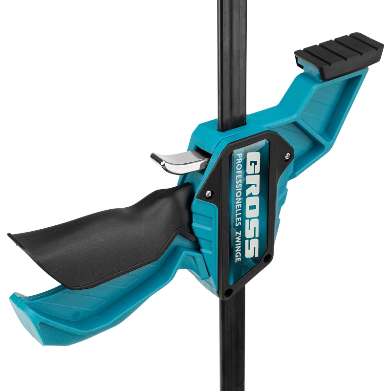 Струбцина реечная, быстрозажимная, пистолетного типа, пошаговый механизм, пластиковый корпус, 600мм Gross (20706)