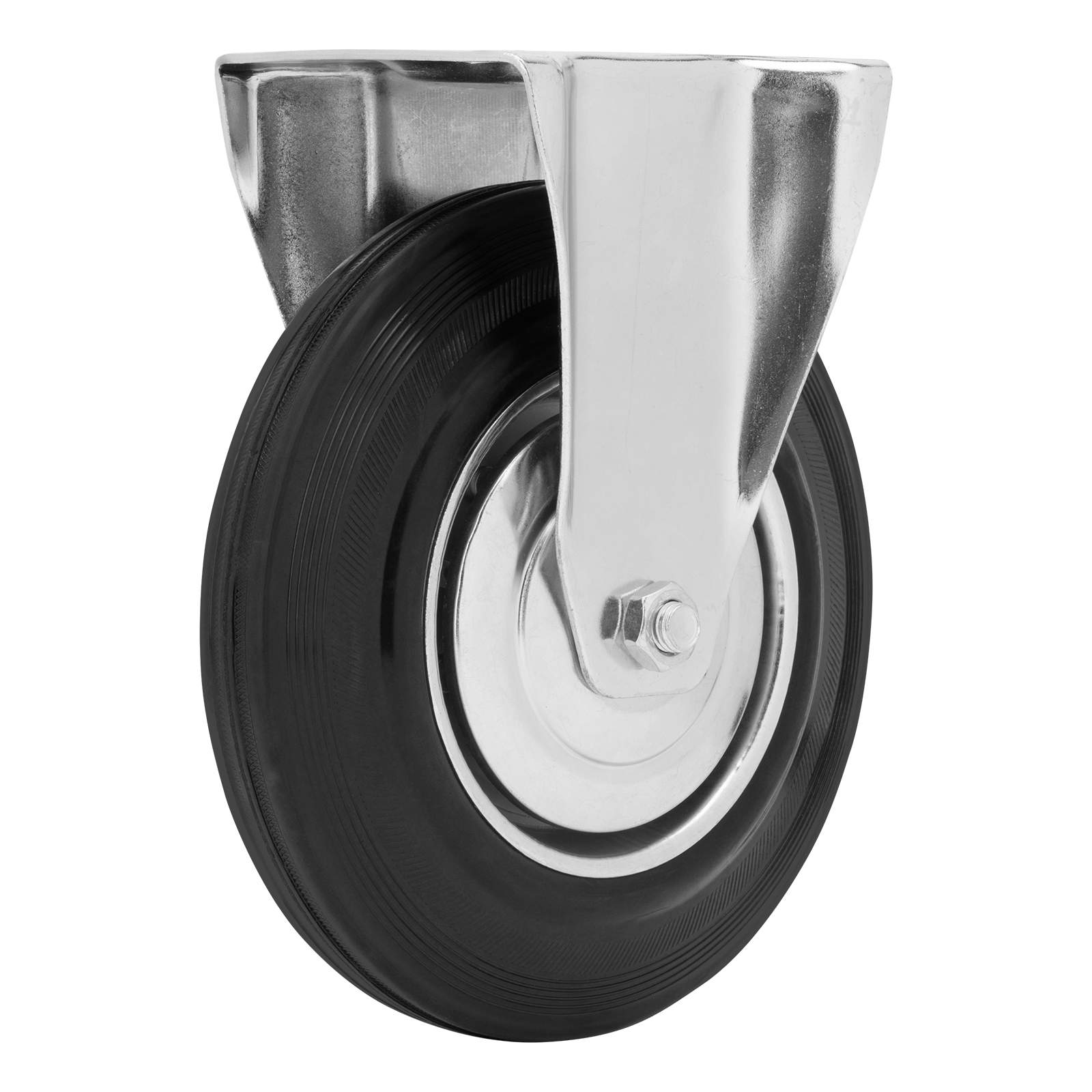 Колесо неповоротное D 200 мм, крепление  платформенное Сибртех (68712)