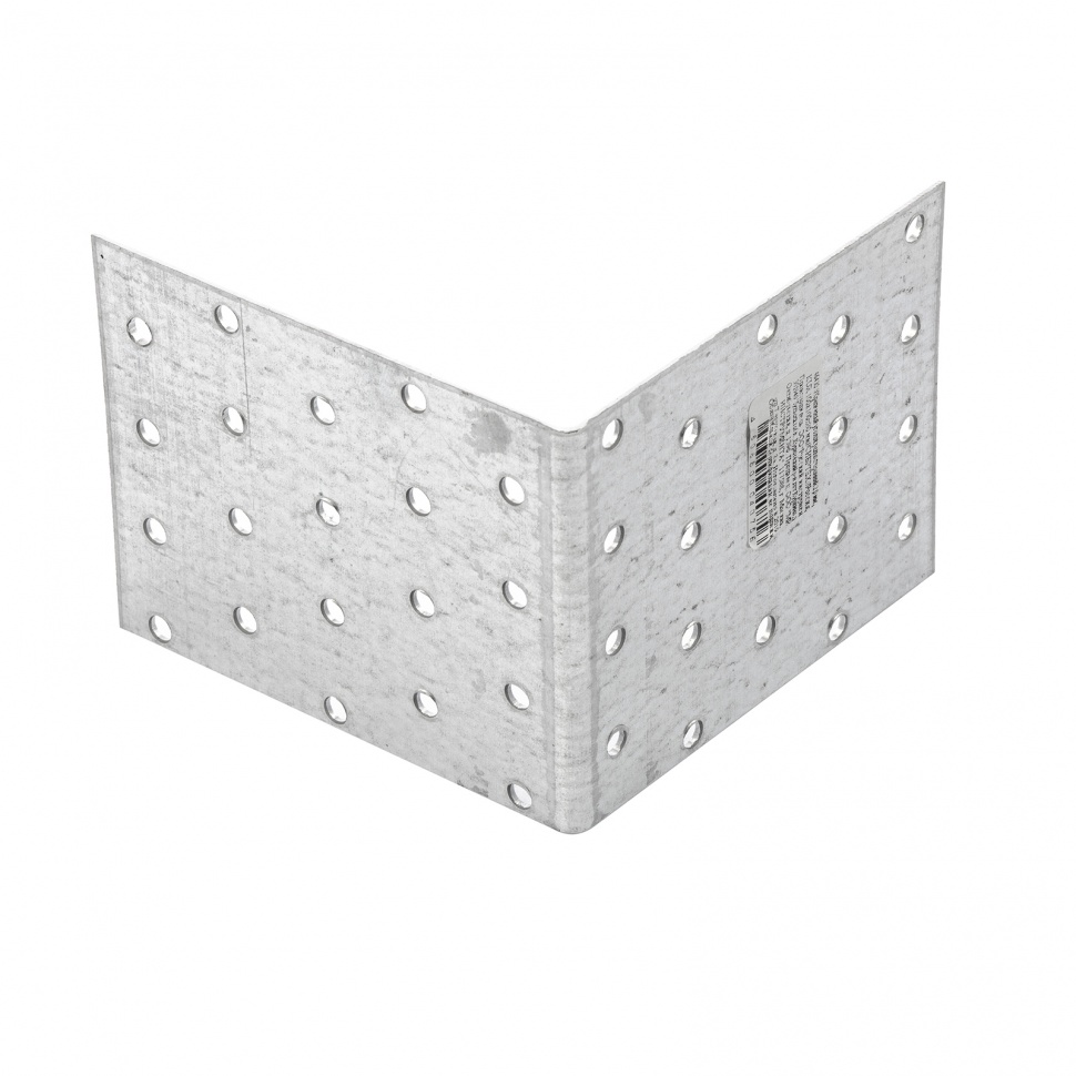 Крепежный уголок равносторонний 2 мм, KUR 100 х 100 х 80 мм Сибртех (46430)