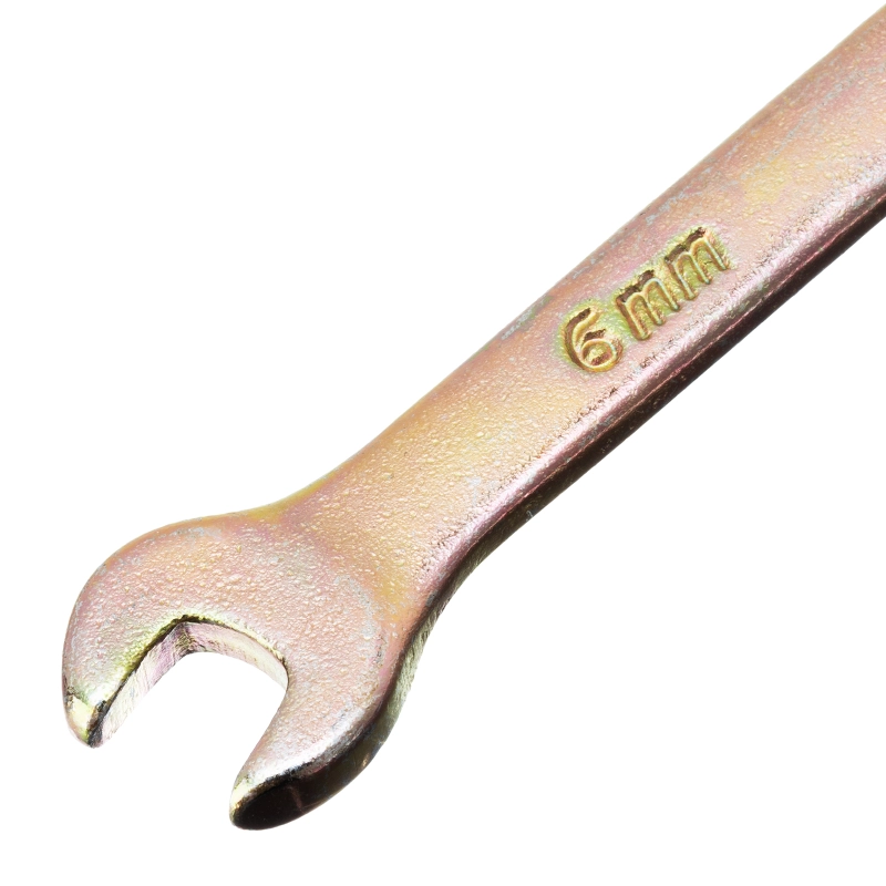 Ключ комбинированный, 6 мм, желтый цинк Сибртех (14972)