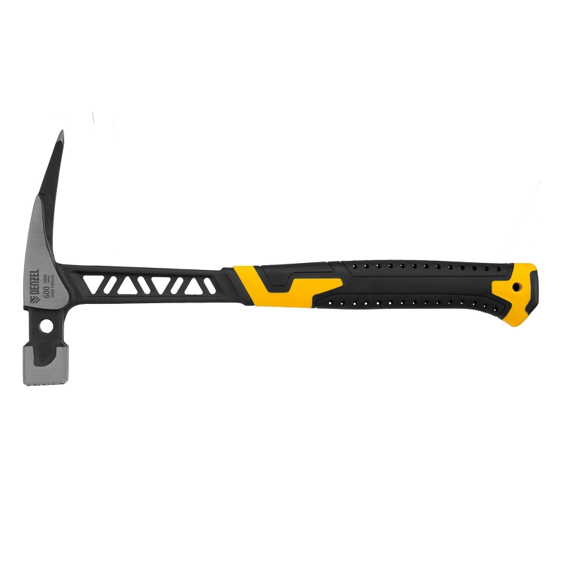 Молоток кровельщика 600 г, цельнокованый, боек с магнитом, двухкомп. обрезин. рук-ка Denzel (10623)