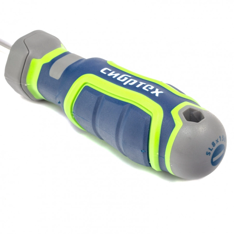 Отвертка SL8 х 150 мм, CrV, четырехкомпонентная рукоятка Сибртех (12269)