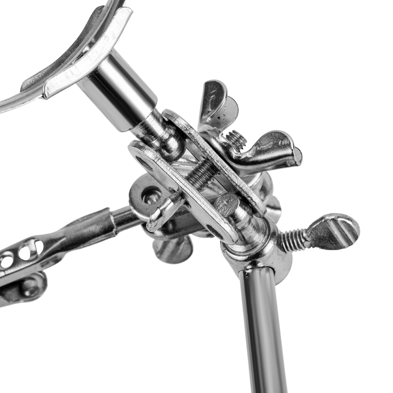 Зажим для пайки "Третья рука" с лупой Sparta (914605)