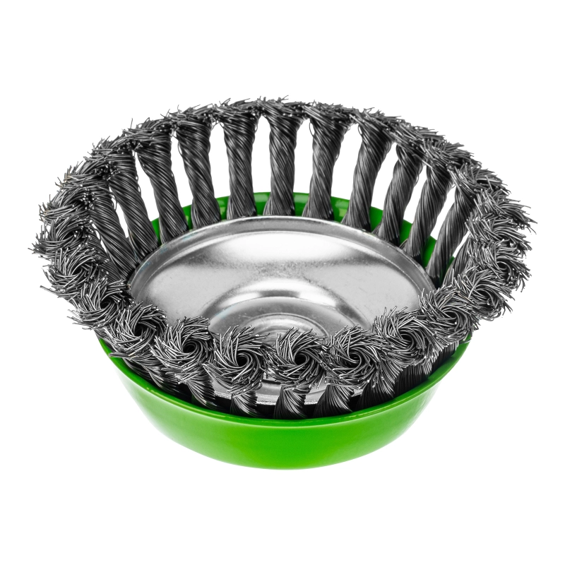 Щетка для УШМ, 125 мм, М14, "чашка", крученая металлическая проволока Сибртех (746277)