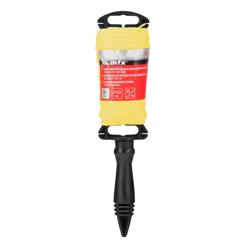 Шнур Нейлоновый разметочный на катушке c ручкой D 1.5 мм, 50 м Matrix (84822)