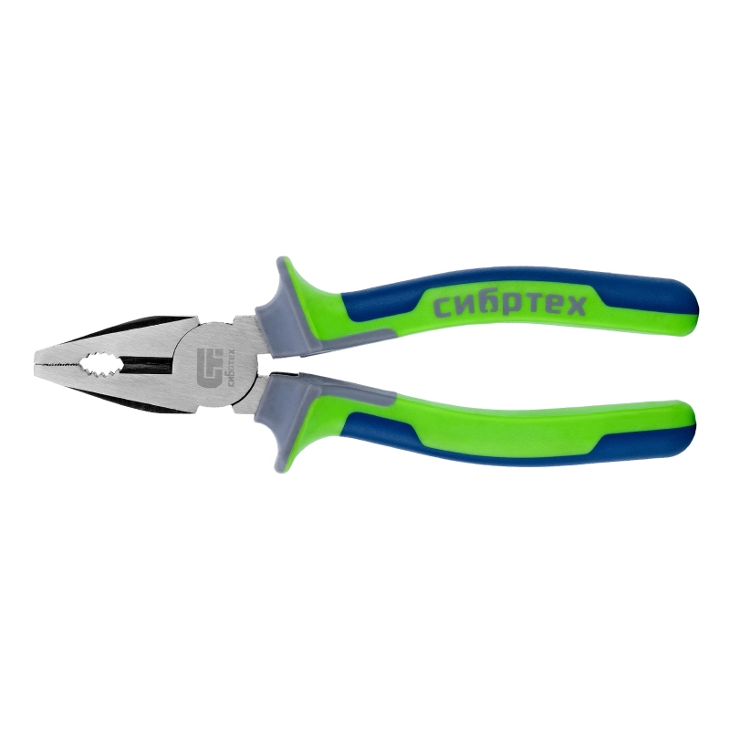 Плоскогубцы комбинированные, 200 мм, фосфатирование, трехкомпонентные рукоятки Сибртех (17055)
