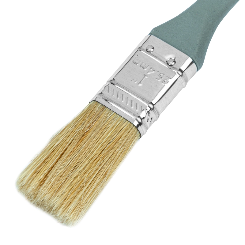 Кисть плоская "Евро" 1", натуральная щетина, пластмассовая ручка MTX (83061)