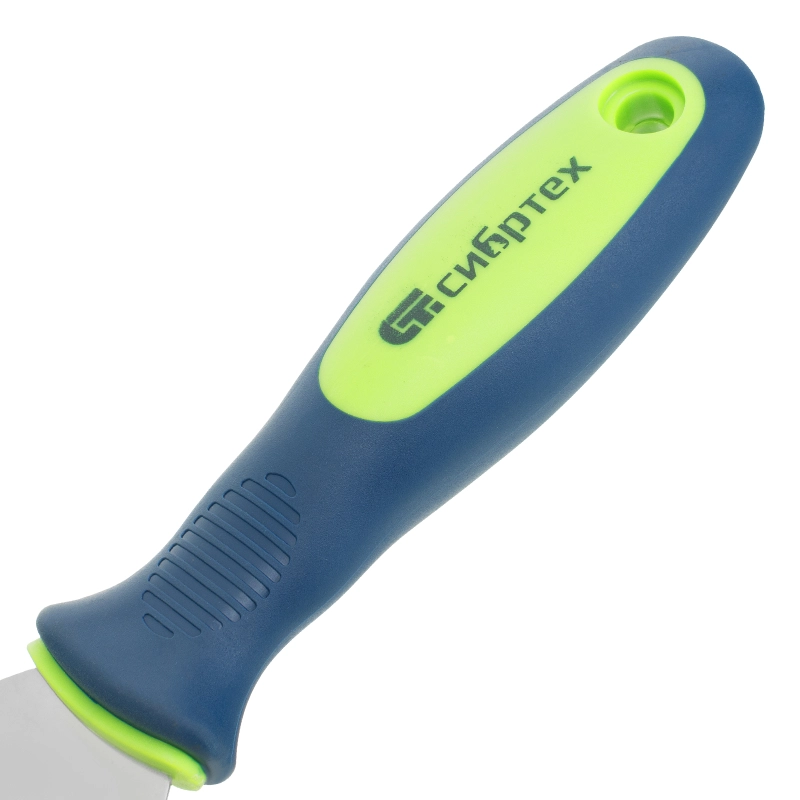 Шпательная лопатка из нержавеющей стали, 100 мм, двухкомпонентная ручка Сибртех (85526)