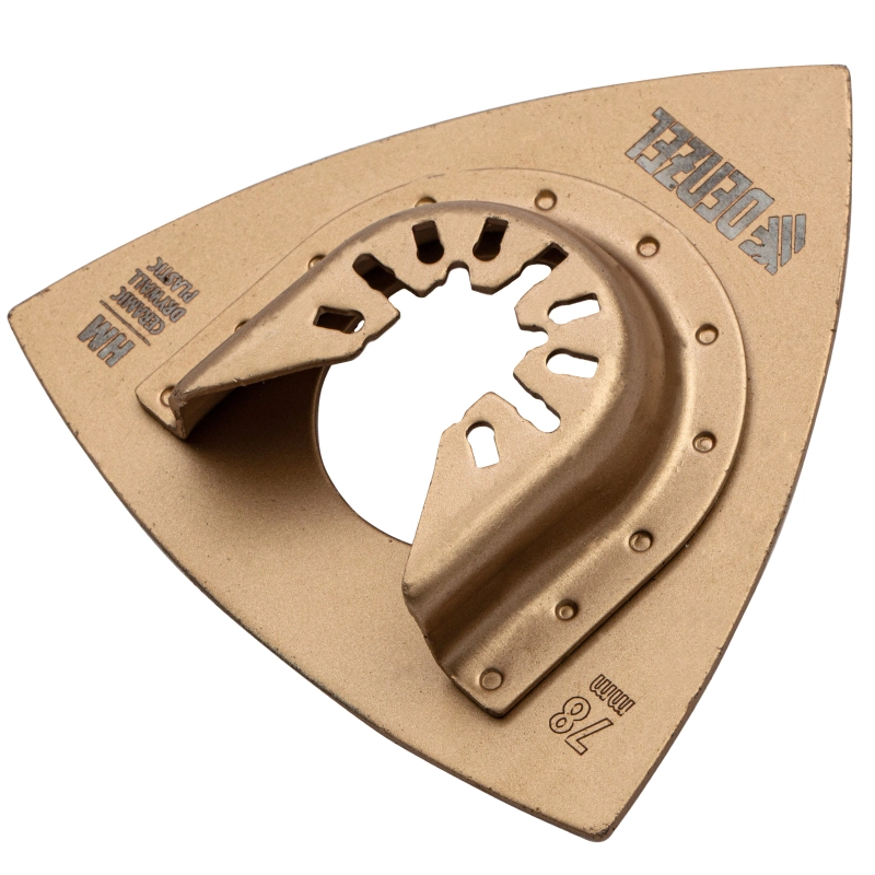 Насадка для МФИ шлифовальная дельтавидная, HM, по плитке и дереву, 78 мм Denzel (782323)