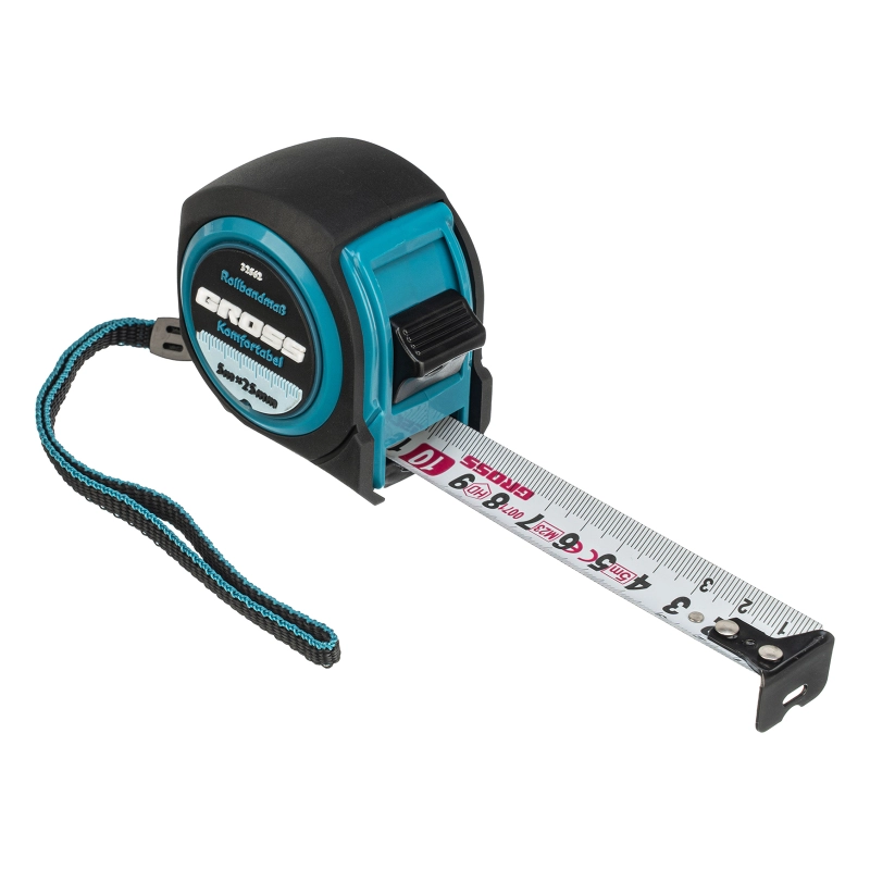 Рулетка Komfortabel 5 м х 25 мм,обрезиненный корпус Gross (32562)