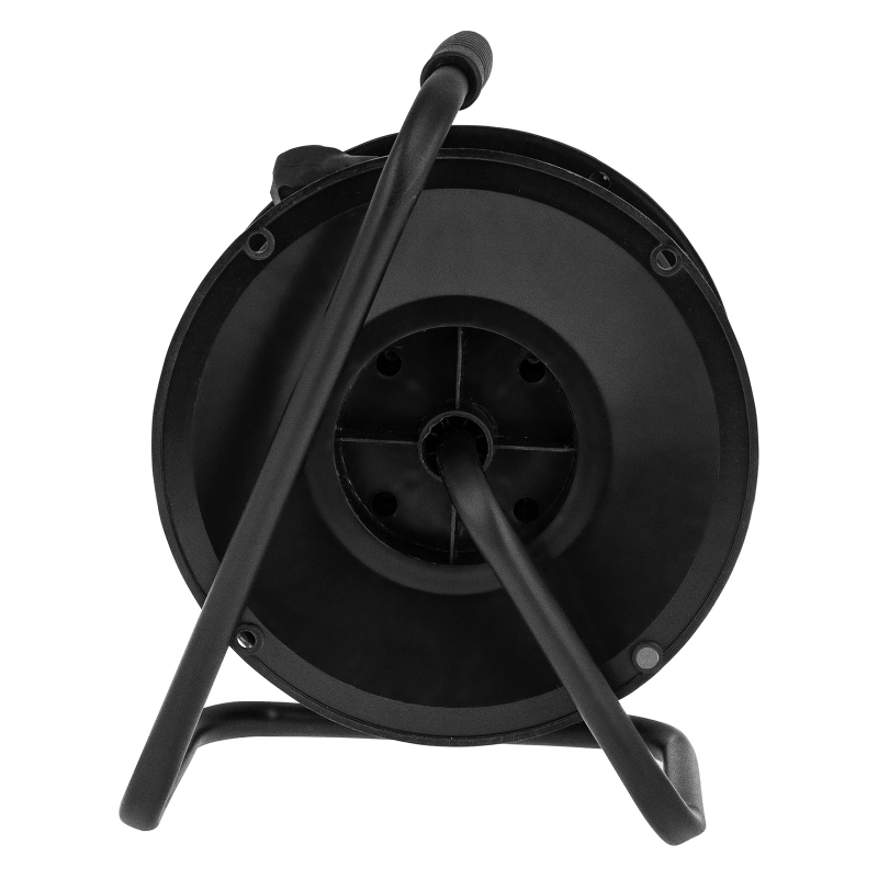 Удлинитель силовой на кабельной катушке, ПВС, 50 м, 4 розетки с крышкой, IP44, 16А, УХз16, Сибртех (96048)