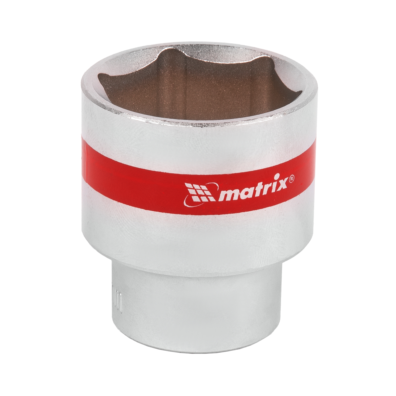 Головка торцевая, 30 мм, шестигранная, CrV, под квадрат 1/2, хромированная Matrix (13130)