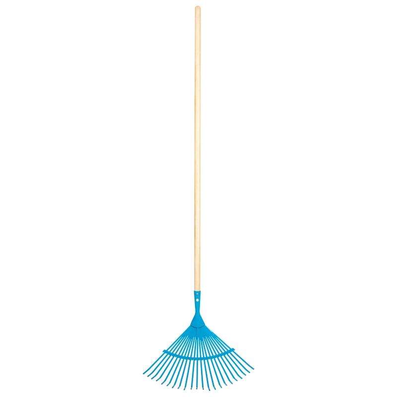 Грабли веерные стальные, 430 х 1550 мм, 22 плоских зуба, лакированный черенок, Luxe, Palisad (617885)