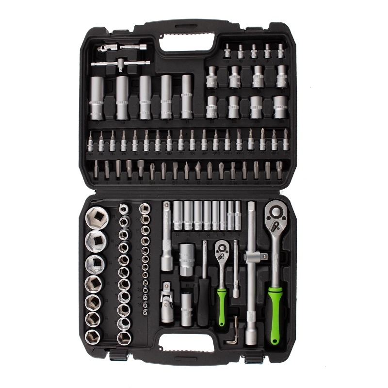 Набор инструмента, 1/2", 1/4", пластиковый кейс, 108 предметов Сибртех (13498)