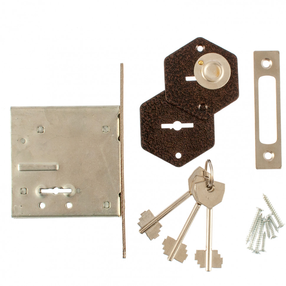 Замок врезной ЗВ-1, сувальдный Сибртех (91665)