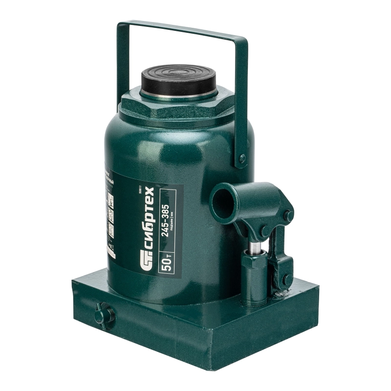 Домкрат гидравлический бутылочный, 50 т, 245-385 мм Сибртех (50811)