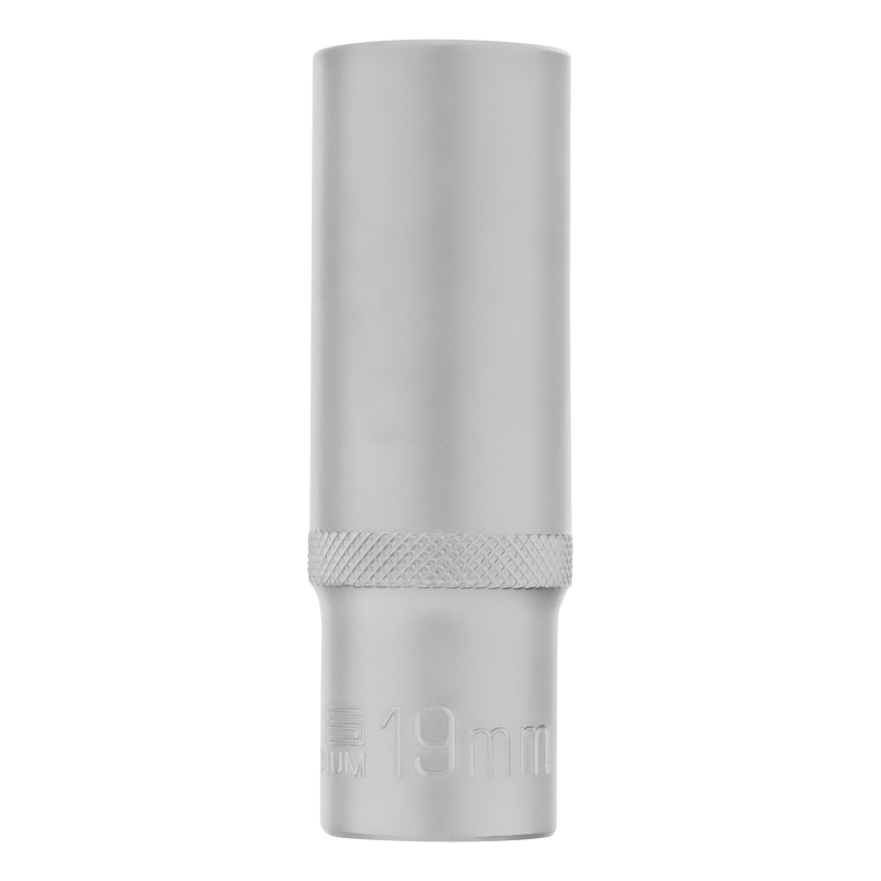 Головка торцевая удлиненная, 19 мм, шестигранная, CrV, под квадрат 1/2 Stels (13850)