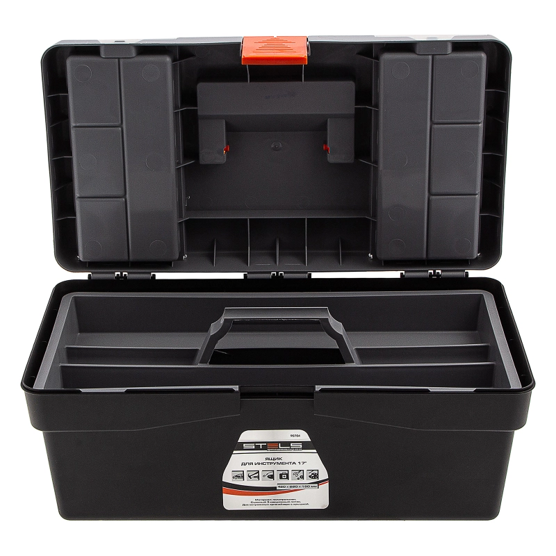 Ящик для инструмента 17", 420 х 220 х 180 мм, пластик Stels (90704)