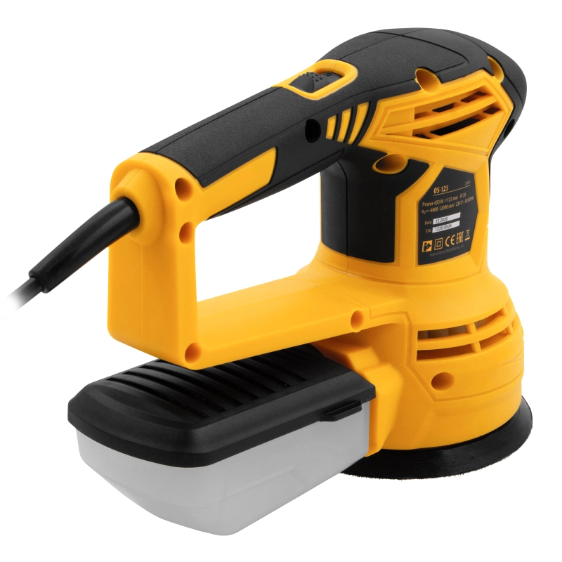 Машина шлифовальная эксцентриковая OS-125, 450 Вт, 6000-12000 об/мин Denzel (27601)