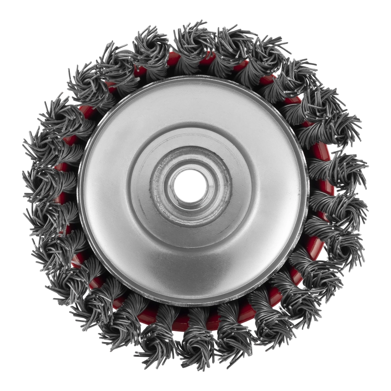 Щетка для УШМ, 125 мм, М14, "чашка", крученая проволока 0.8 мм Matrix (74625)