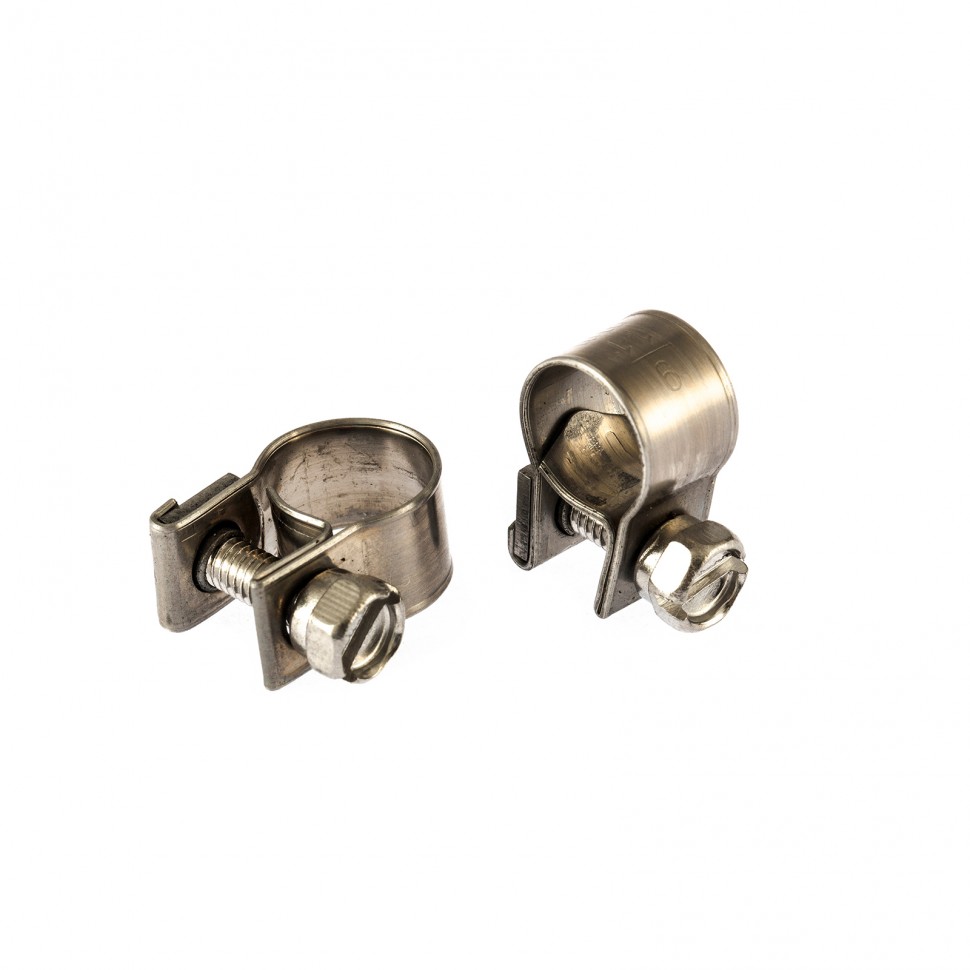 Хомуты металлические, MINI 9-11 мм, ширина 9 мм,  винтовой, W4, 2 шт Сибртех (475023)