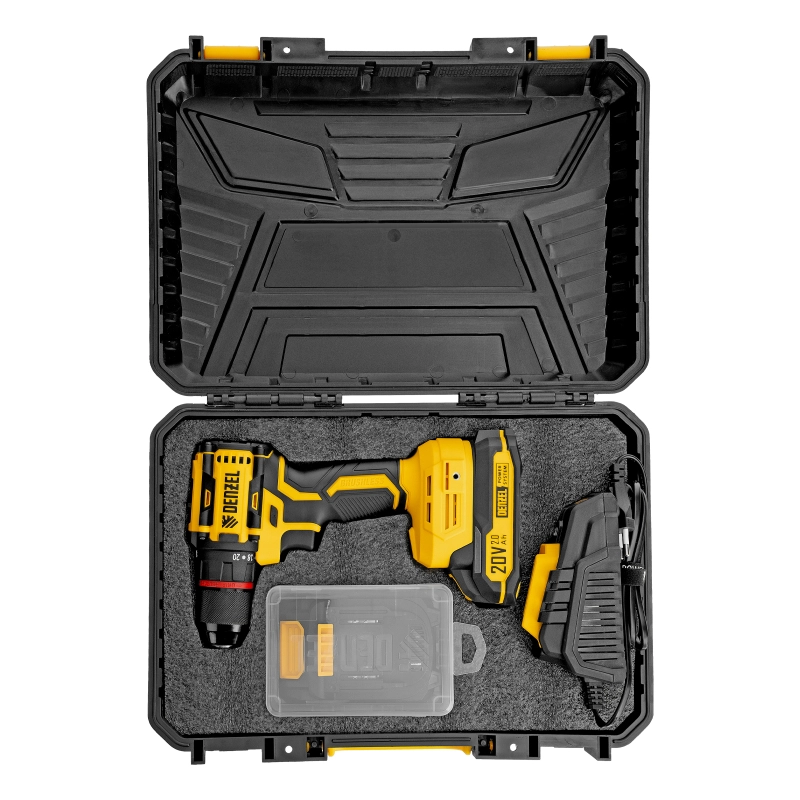 Дрель-шуруповерт аккумуляторная бесщет. CDH-BL-20, Li-Ion, 20 В// Denzel (26123)