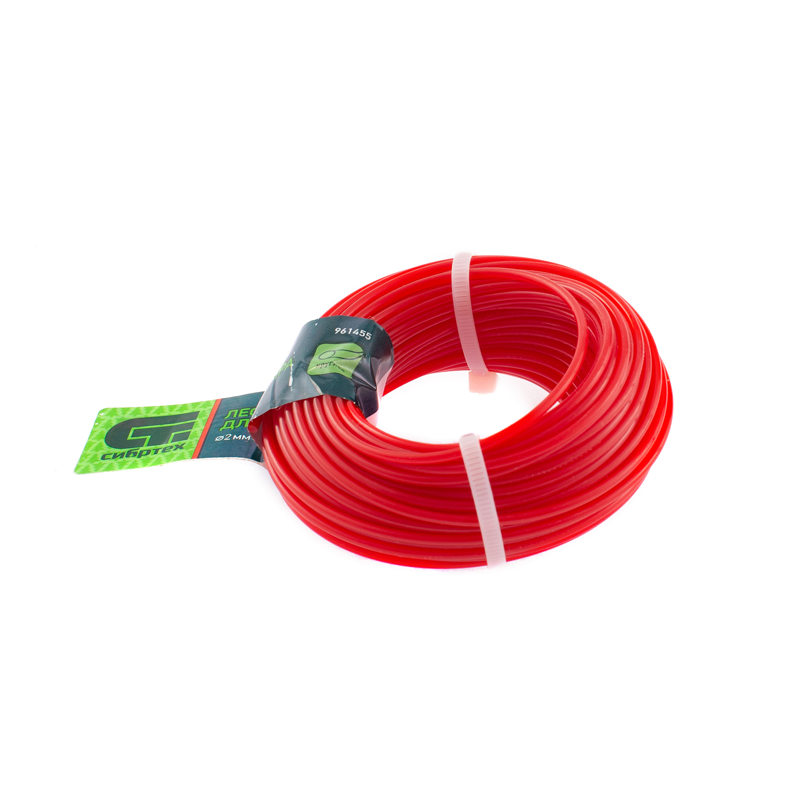 Леска для триммера круглая, 2.0 мм х 15 м, Сибртех (961455)