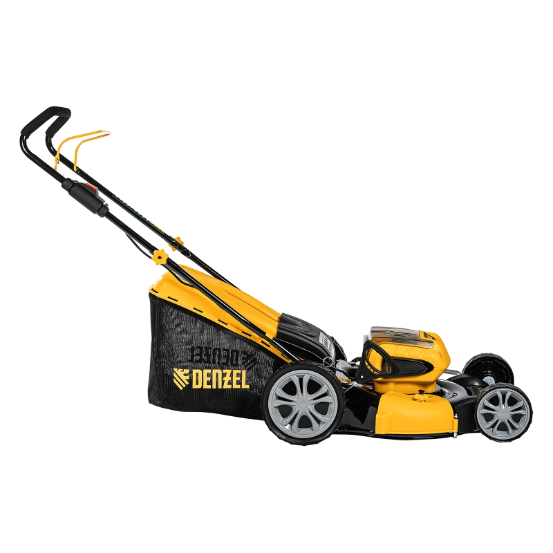 Газонокосилка аккумуляторная бесщеточная RLM450-36, Li-ion, 36 В, 4 Ач, 450 мм, травосборник 40 л Denzel (58910)