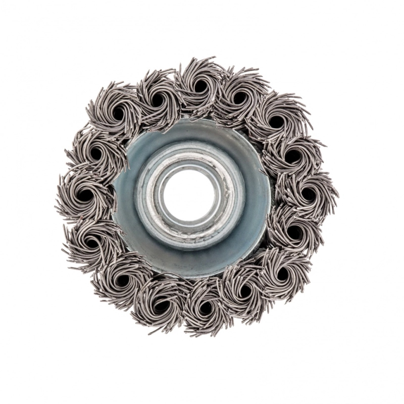 Щетка для УШМ, 65 мм, М14, "чашка", крученая проволока 0.5 мм Сибртех (746207)