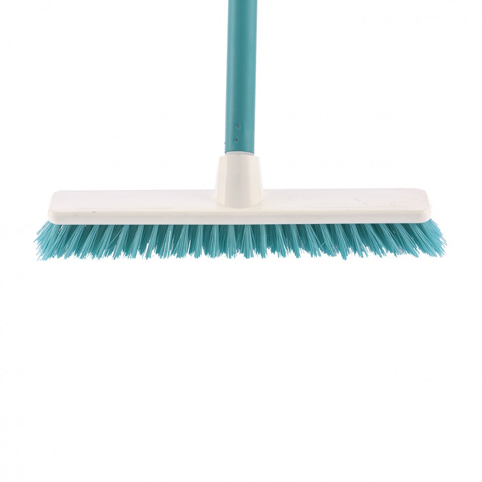 Щетка пластмассовая "Shrober" для чистки ковров 270 мм, бирюзовая, c черенком, 120 см, D 22 мм Elfe (93550)