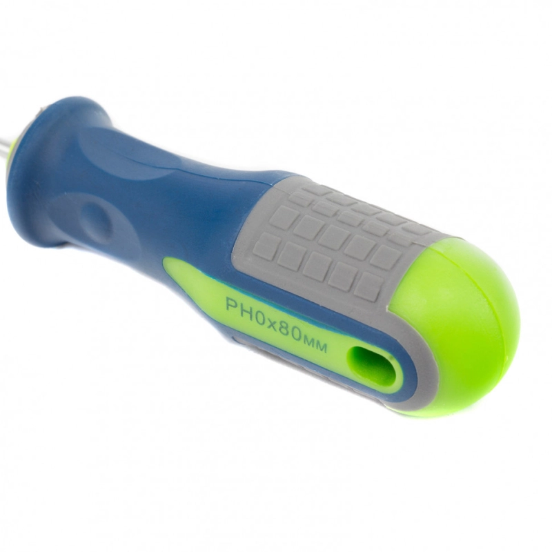 Отвертка, PH0 х 80 мм, CrV, трехкомпонентная рукоятка Сибртех (11817)