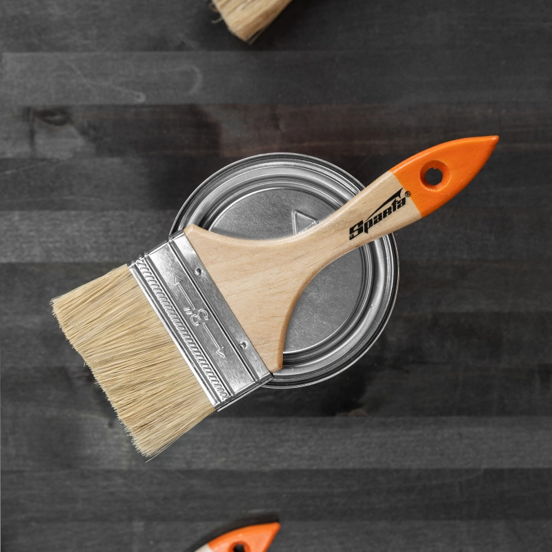 Кисть плоская Slimline 3" (75 мм) натуральная щетина, деревянная ручка Sparta (824405)