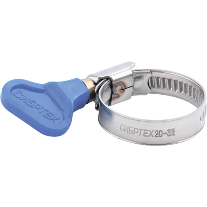 Хомуты металлические элемент крепления с формой ключа 40-60 мм, 50 штук в упаковке Сибртех (47553)