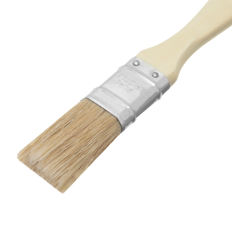 Кисть плоская "Евро" 1", натуральная щетина, деревянная ручка MTX (83051)