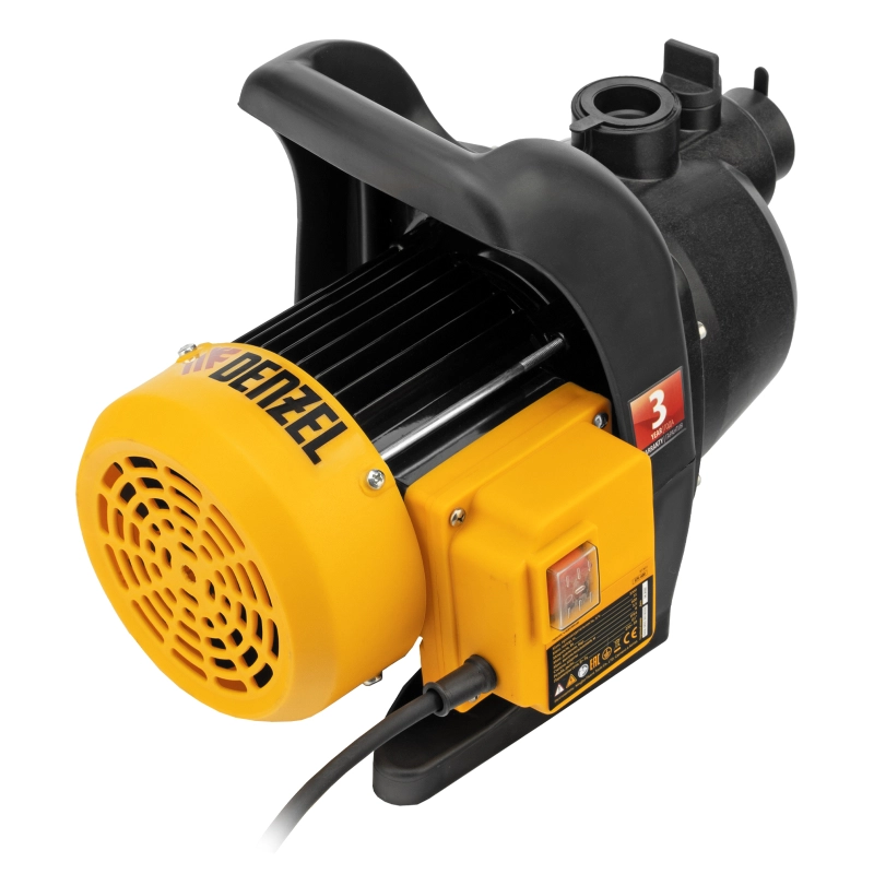 Садовый поверхностный насос GPL600, 600 Вт, 3000 л/ч, подъем 35 м, пластик Denzel (97301)