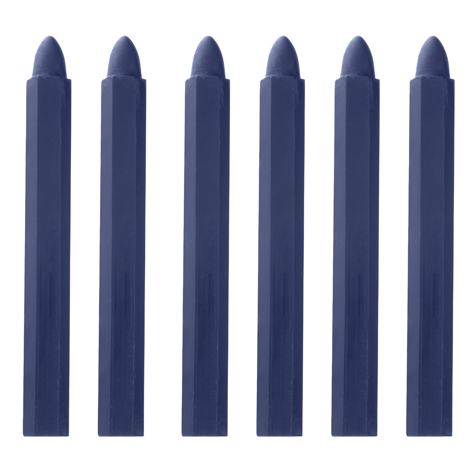 Мелки разметочные восковые синие, 120 мм, коробка 6 шт Matrix (84819)