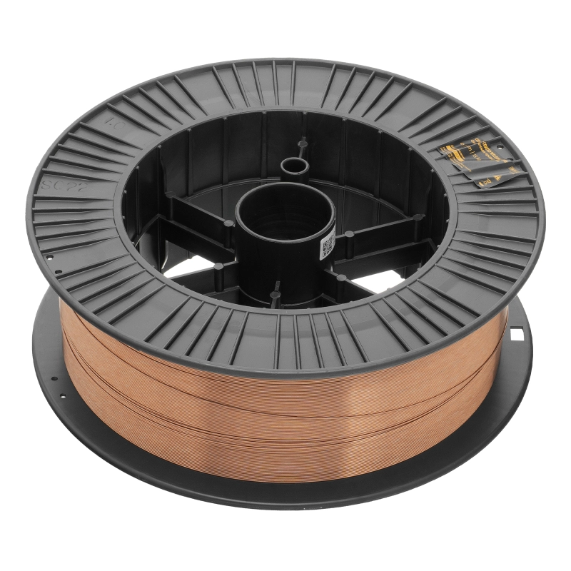 Омедненная проволока ER70S-6, диам. 1 мм, 15 кг, диам. катушки D300 Denzel (97543)